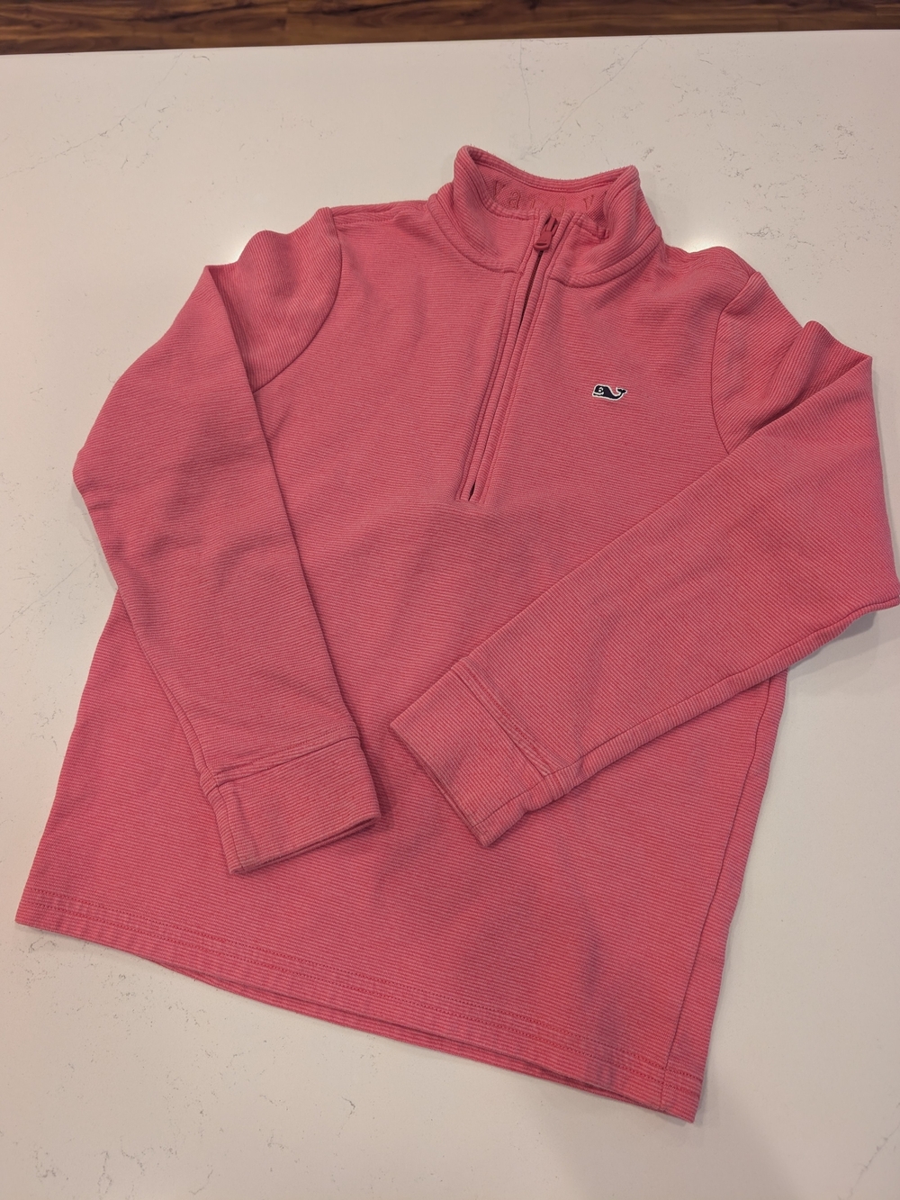 Vineyard Vines Pink Kids Quarter Zip - Classic Cotton